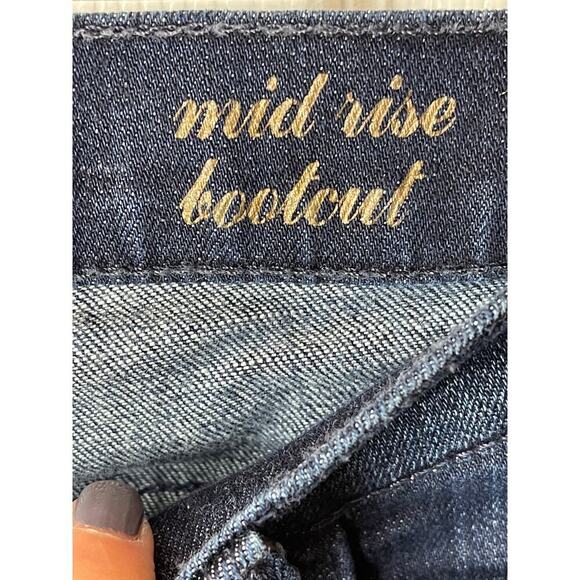 7 For All Mankind Mid Rise Bootcut Dark Blue Jeans Women's Size 25 - Picture 5 of 8